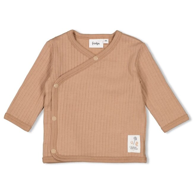 Feetje - Overslagshirt Rib Hazelnoot - Howdy