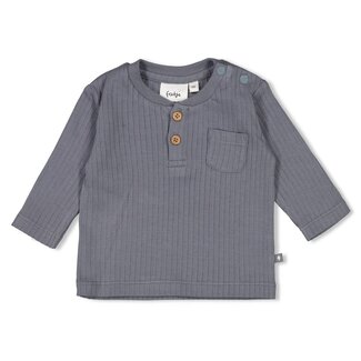 Feetje Feetje - Longsleeve Rib Blauw - Howdy