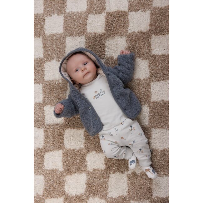 Feetje - Bouclé Omkeerbaar Jasje met Capuchon Blauw - Howdy