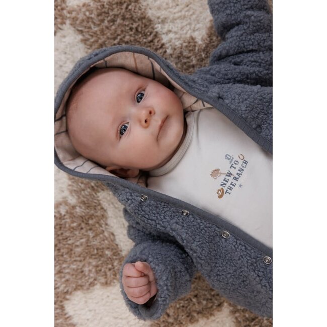 Feetje - Bouclé Omkeerbaar Jasje met Capuchon Blauw - Howdy