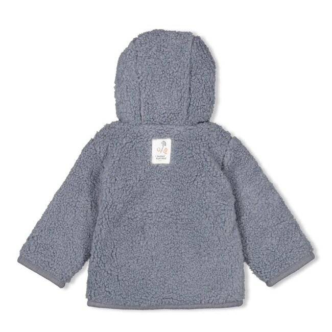 Feetje - Bouclé Omkeerbaar Jasje met Capuchon Blauw - Howdy