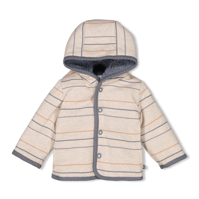 Feetje - Bouclé Omkeerbaar Jasje met Capuchon Blauw - Howdy