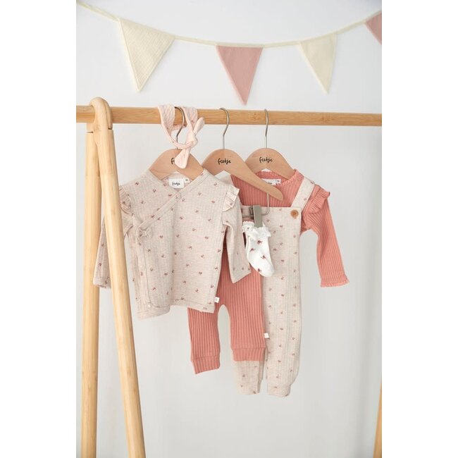 Feetje - Tuinbroek Rib AOP Taupe Melange - Morning Sun