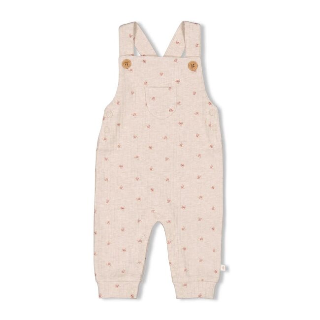 Feetje - Tuinbroek Rib AOP Taupe Melange - Morning Sun