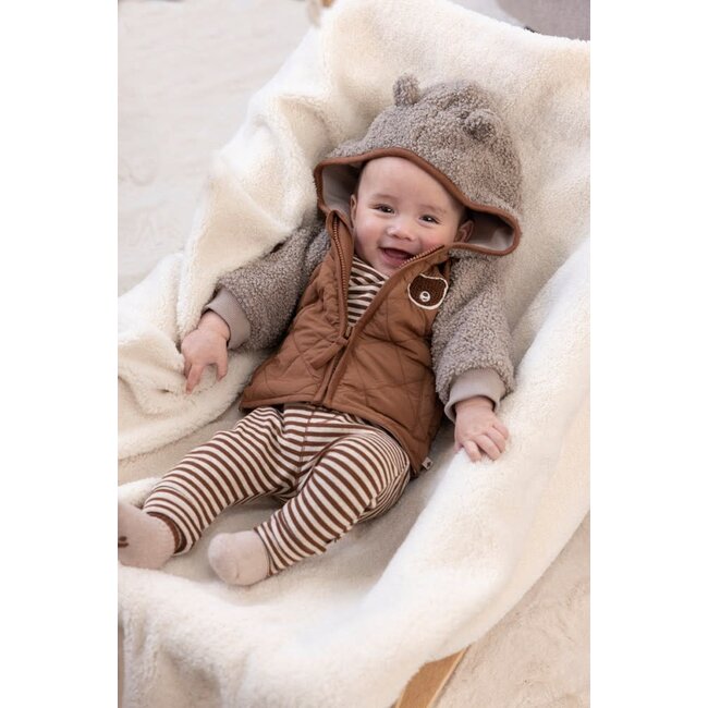 Feetje - Bouclé Jasje met Capuchon Bruin - Wild World