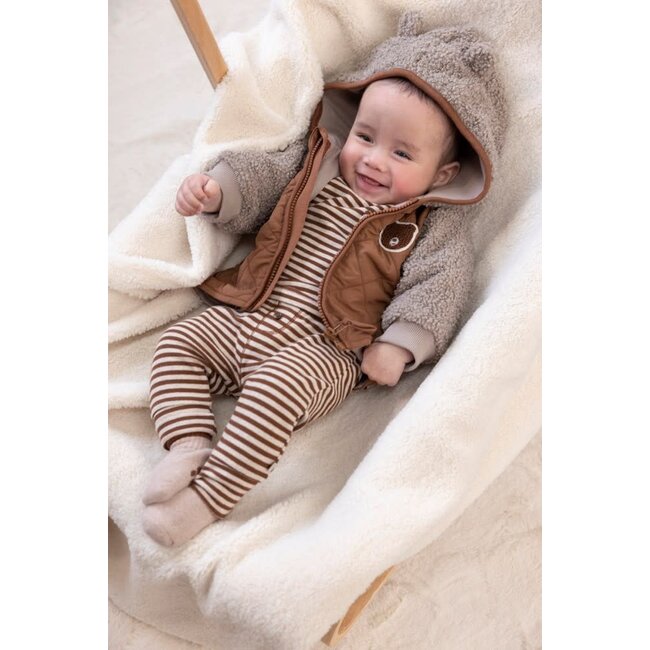 Feetje - Bouclé Jasje met Capuchon Bruin - Wild World