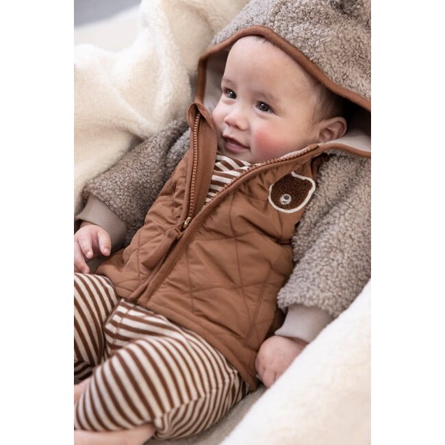 Feetje - Bouclé Jasje met Capuchon Bruin - Wild World