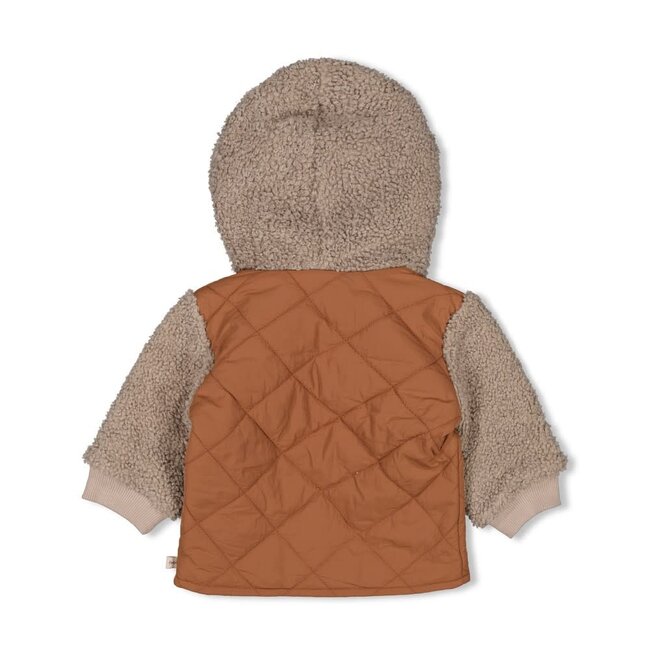 Feetje - Bouclé Jasje met Capuchon Bruin - Wild World