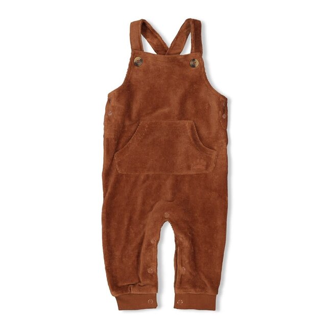 Feetje - Tuinbroek Velours Rib Bruin - Wild World