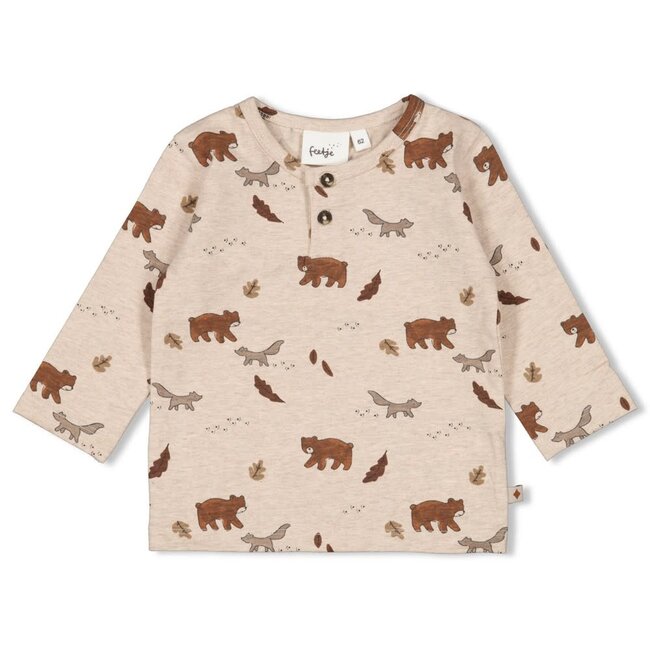 Feetje - Longsleeve AOP Taupe Melange - Wild World