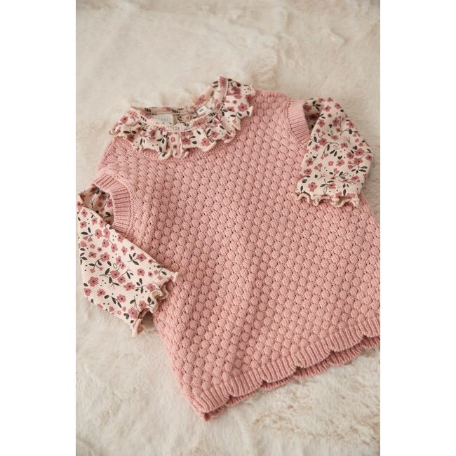 Feetje - Spencer Gebreid Roze - Woodland Bloom