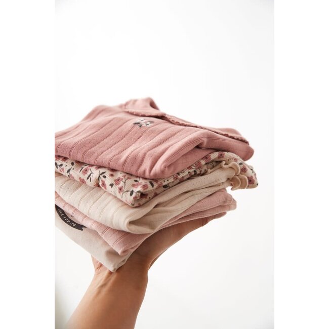 Feetje - Longsleeve Pointelle Rib Offwhite - Woodland Bloom