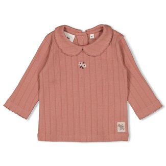Feetje Feetje - Longsleeve Pointelle Rib Mauve - Woodland Bloom