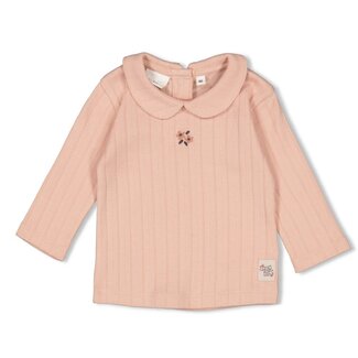 Feetje Feetje - Longsleeve Pointelle Rib Roze - Woodland Bloom