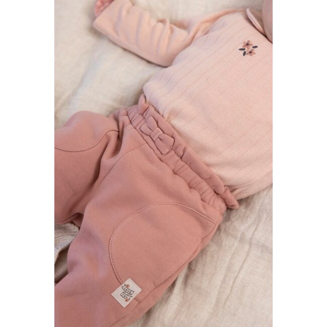 Feetje - Longsleeve Pointelle Rib Roze - Woodland Bloom