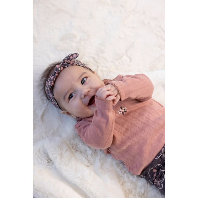 Feetje - Flare Broek AOP Antraciet - Woodland Bloom