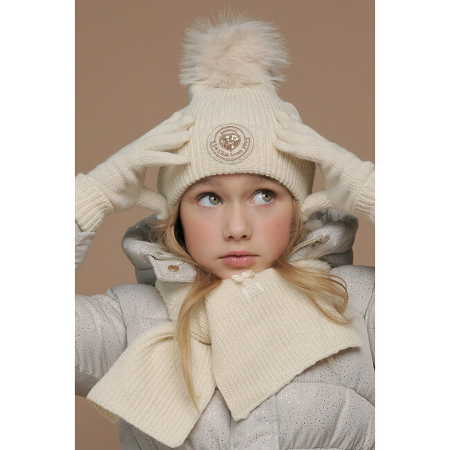 Le Chic - Hat & Scarf Set Rosa & Reya - Warm Winter White