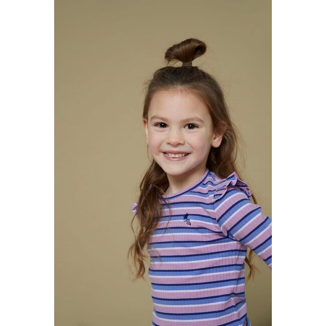 Jubel - Longsleeve Rib met Streep Violet - Wild Soul