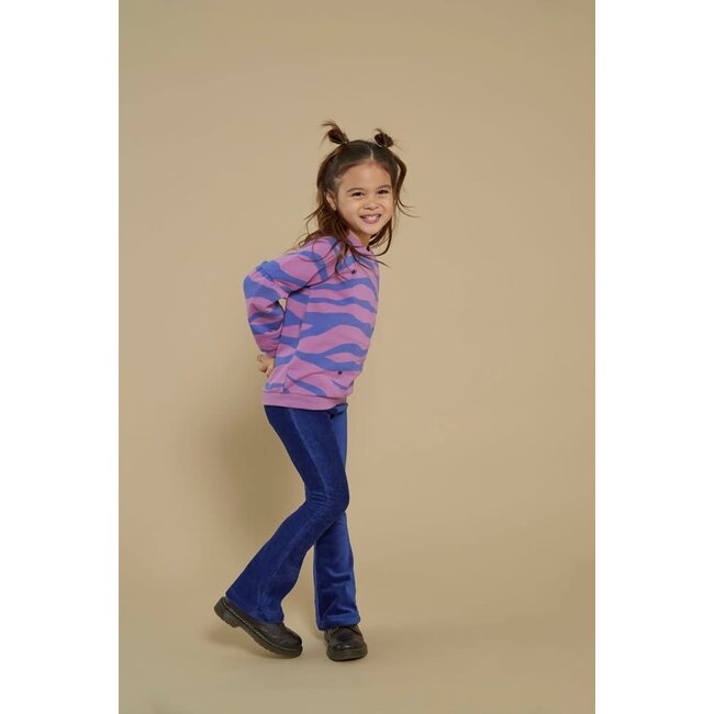 Jubel - Flared Broek Velours Rib Indigo - Wild Soul