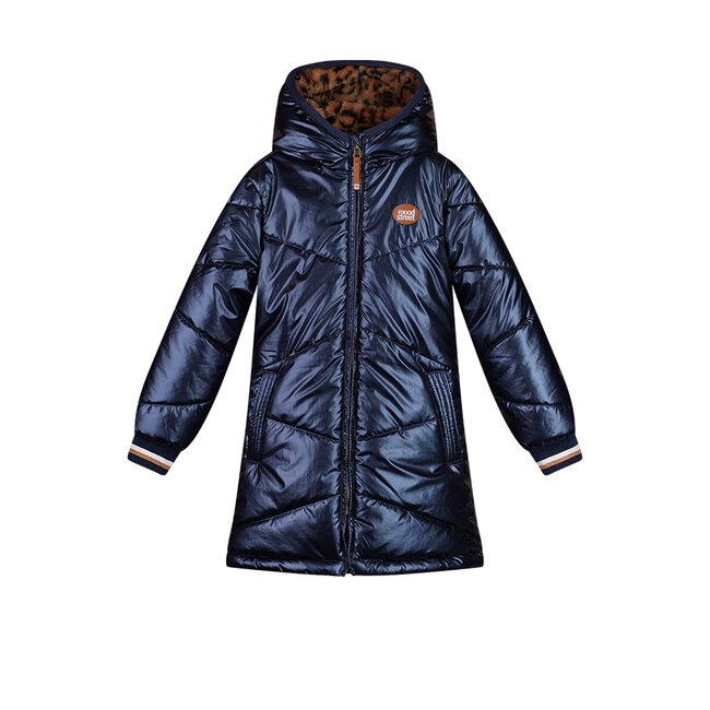 Moodstreet - Shiny Quilted Parka Jaira - Shiny Navy