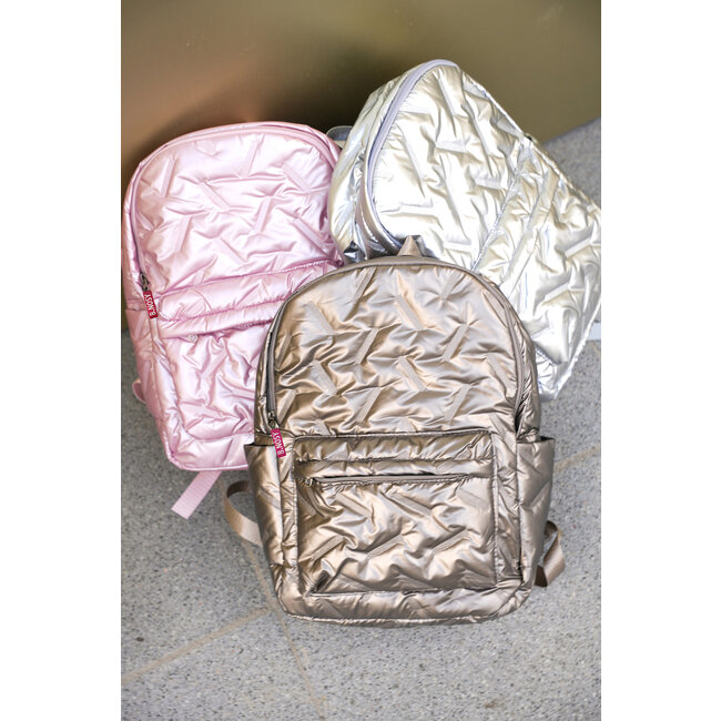 B.Nosy - Metallic Backpack - Light pink