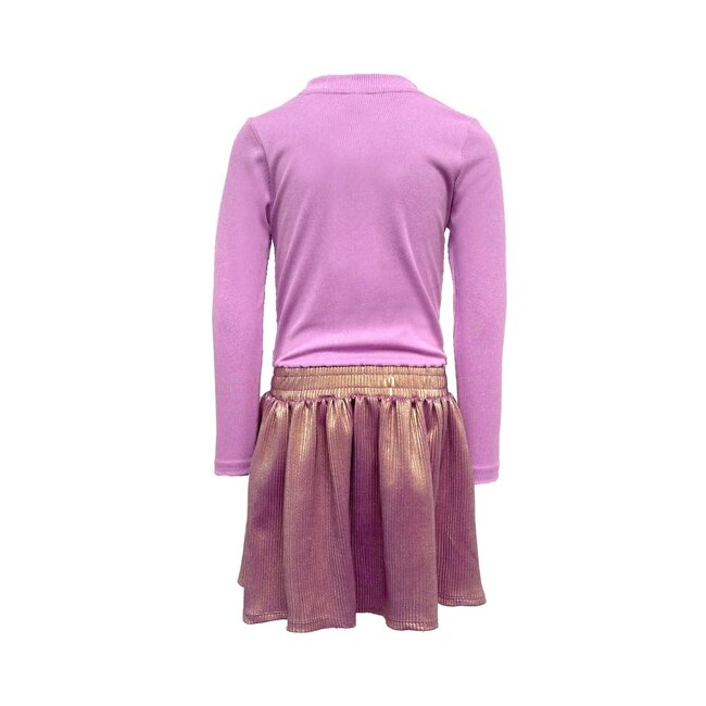 B.Nosy - Dress with Metallic Skirt Donia - Violet