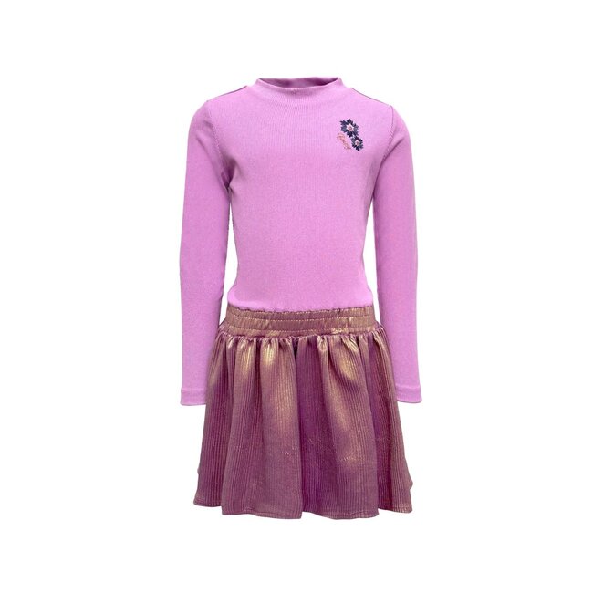 B.Nosy - Dress with Metallic Skirt Donia - Violet