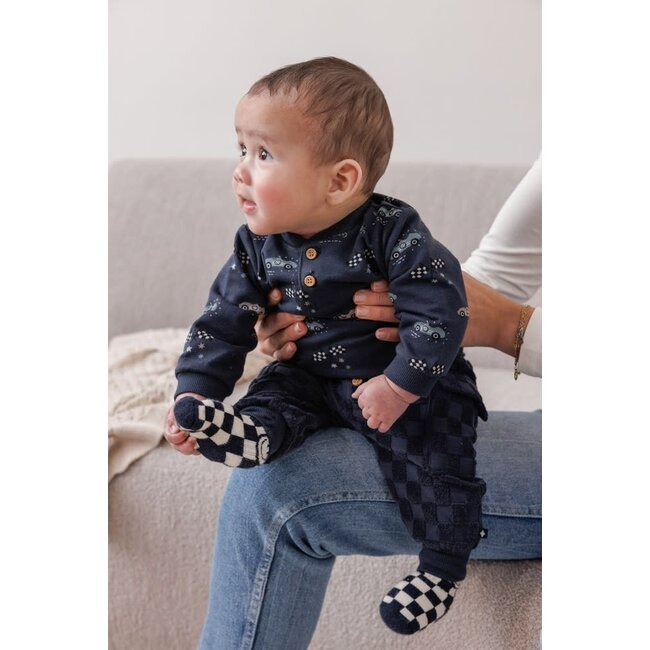 Feetje - Sweater AOP Marine - Let's Go!