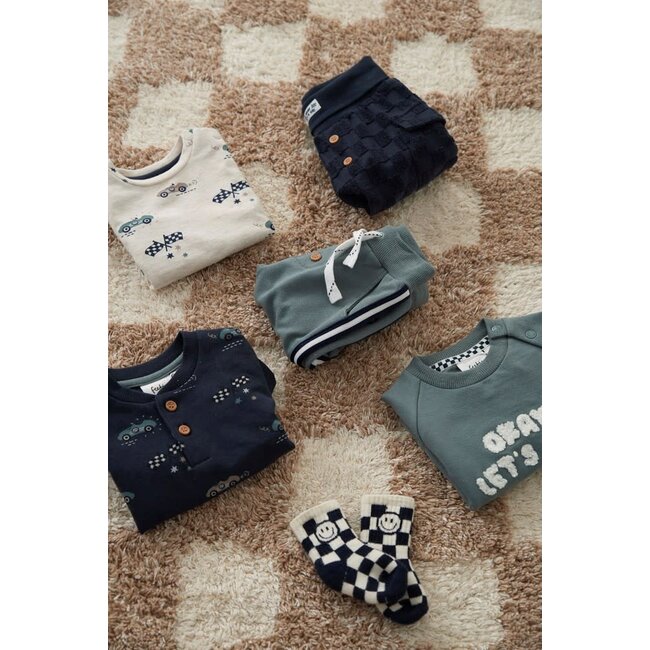 Feetje - Sweater AOP Marine - Let's Go!