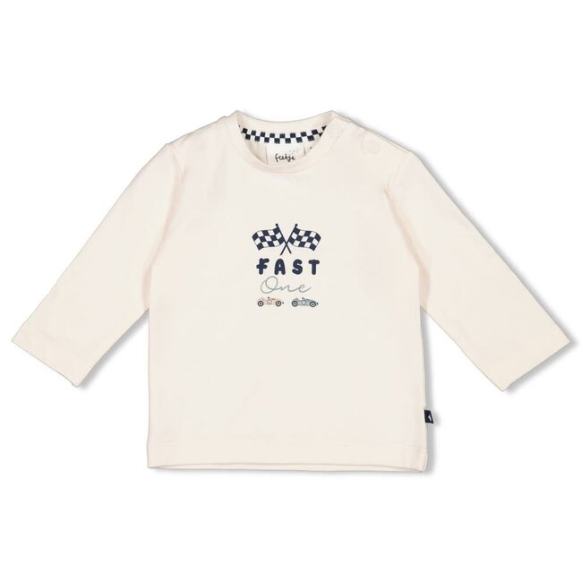 Feetje - Longsleeve Offwhite - Let's Go!