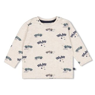 Feetje Feetje - Longsleeve AOP Offwhite Melange - Let's Go!