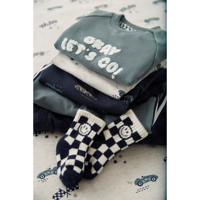 Feetje - Longsleeve AOP Offwhite Melange - Let's Go!