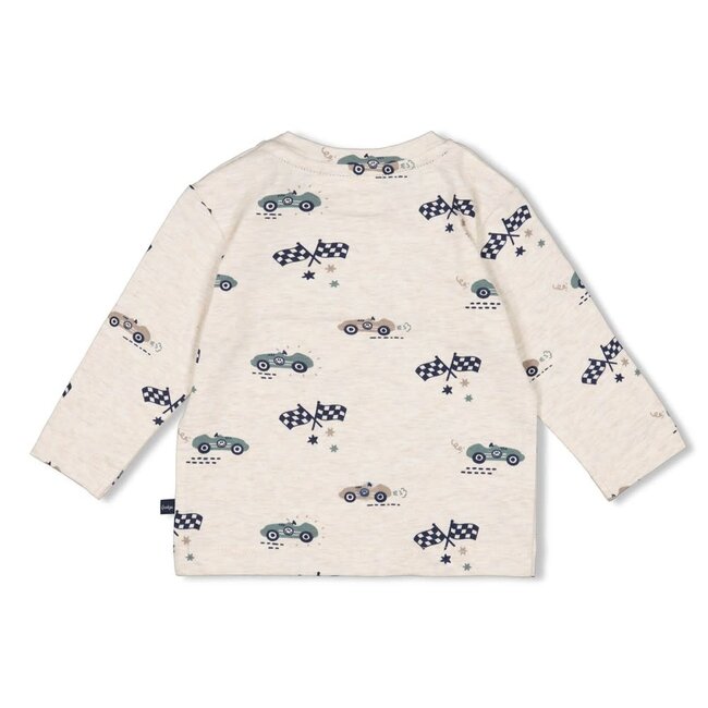 Feetje - Longsleeve AOP Offwhite Melange - Let's Go!