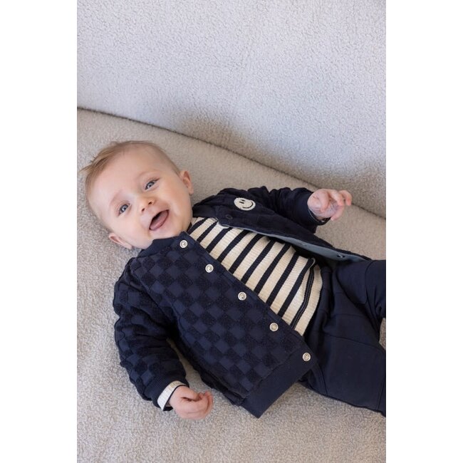 Feetje - Longsleeve Rib met Streep Marine - Let's Go!