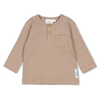 Feetje Feetje - Longsleeve Rib Taupe - Let's Go!