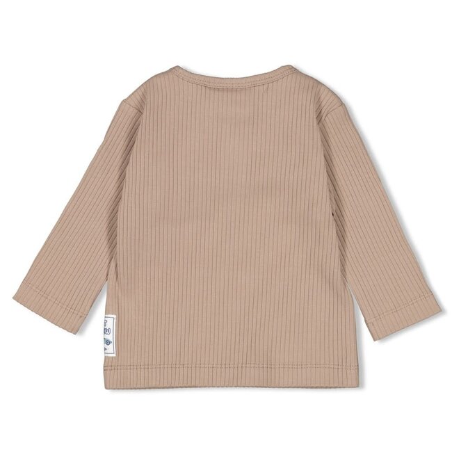 Feetje - Longsleeve Rib Taupe - Let's Go!