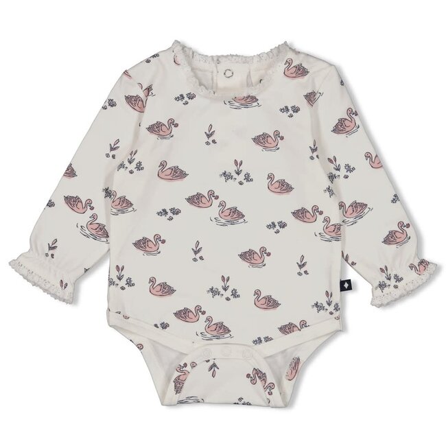 Feetje - Romper AOP Offwhite - Swanlake