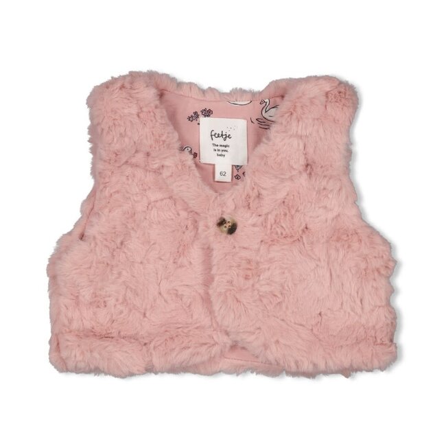 Feetje - Fake Fur Gilet Roze - Swanlake
