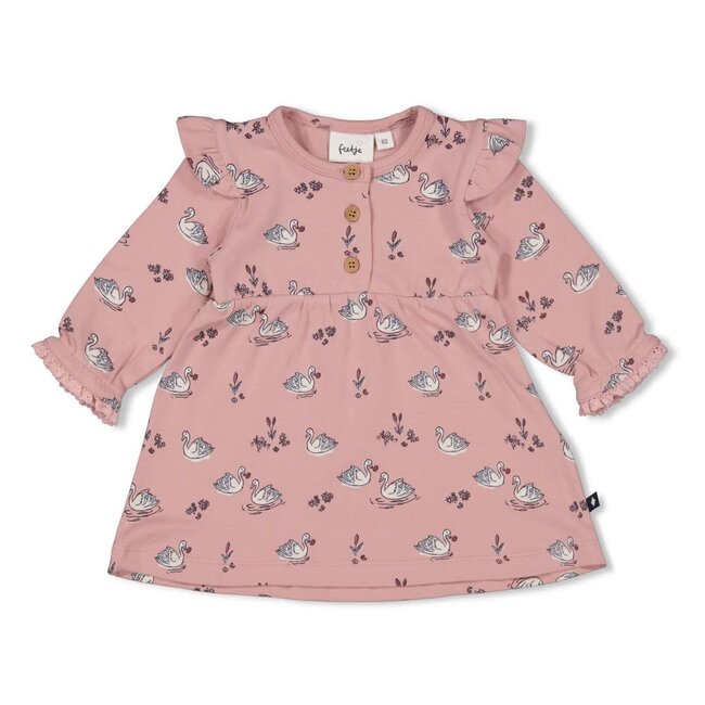 Feetje - Jurk AOP Roze - Swanlake