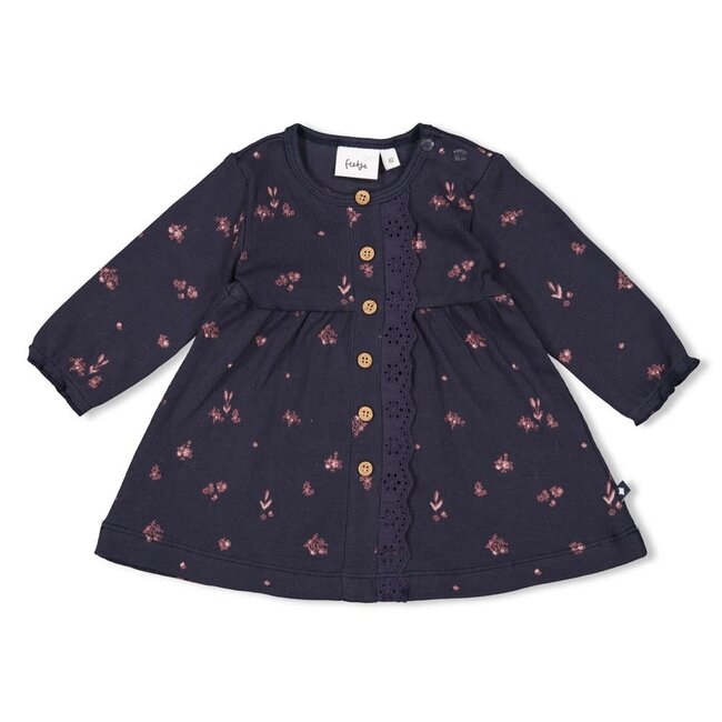 Feetje - Jurk Rib AOP Marine - Swanlake