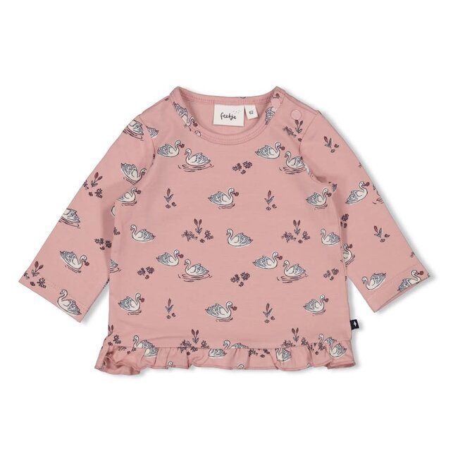 Feetje - Longsleeve AOP Roze - Swanlake