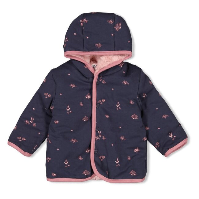 Feetje - Omkeerbaar Fake Fur Jasje met Capuchon Roze - Swanlake