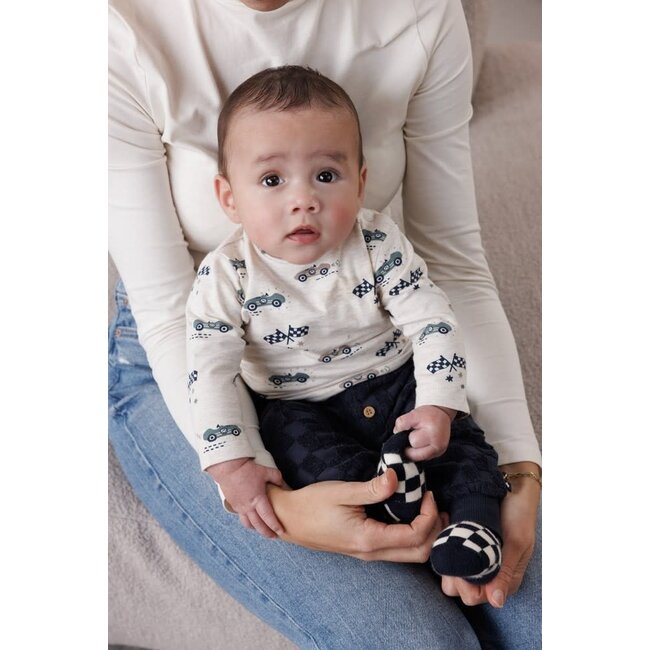 Feetje - Longsleeve AOP Offwhite Melange - Let's Go!