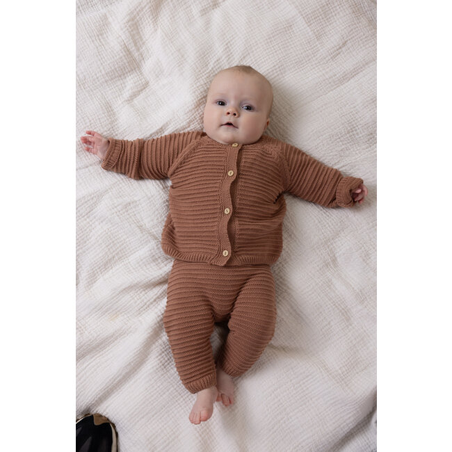 Petite Maison - Knitted Button Up Cardigan Kiki - Caramel