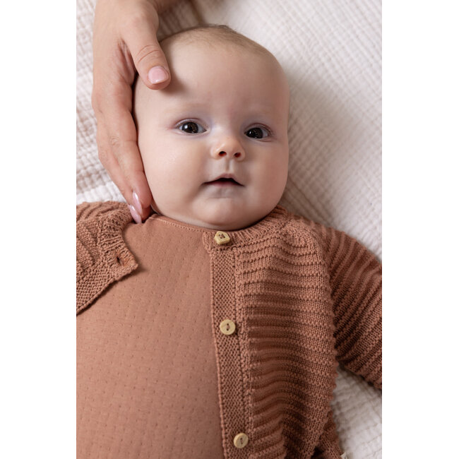 Petite Maison - Knitted Button Up Cardigan Kiki - Caramel