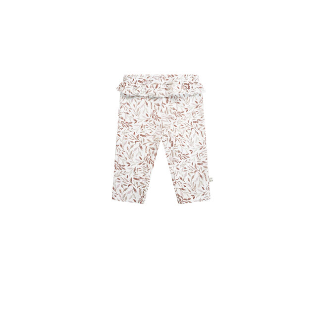 Petite Maison - Pants with Ruffle Detail at Waist Skyler - AOP Leaves