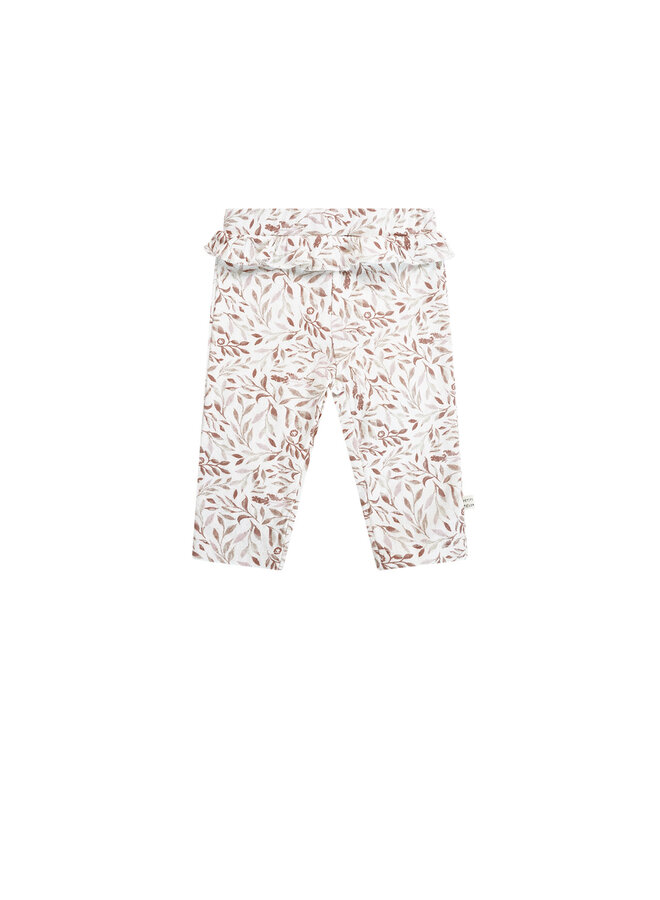 Petite Maison - Pants with Ruffle Detail at Waist Skyler - AOP Leaves
