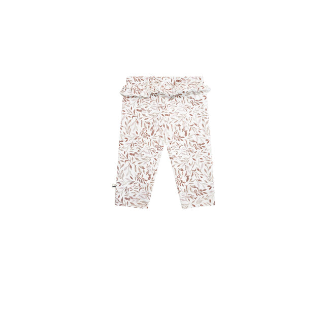 Petite Maison - Pants with Ruffle Detail at Waist Skyler - AOP Leaves
