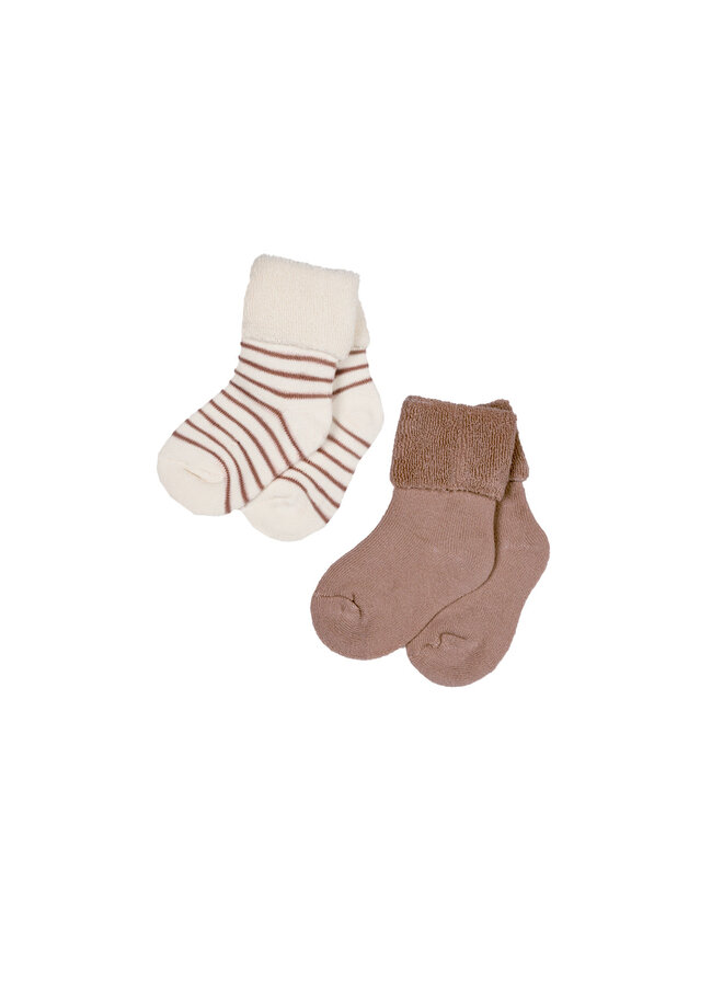 Petite Maison - 2-pack Terry Socks Rocks - Caramel