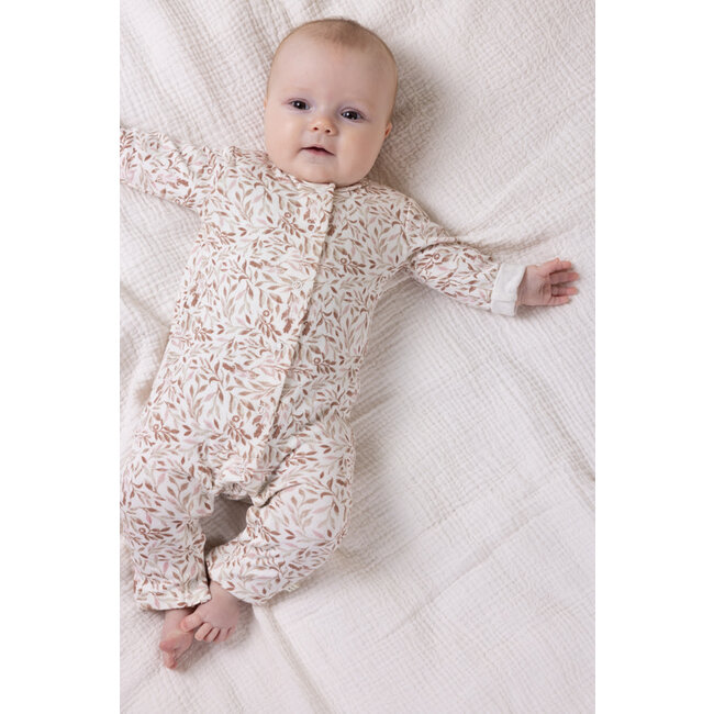 Petite Maison - Double Jersey Bodysuit Sawy - AOP Leaves